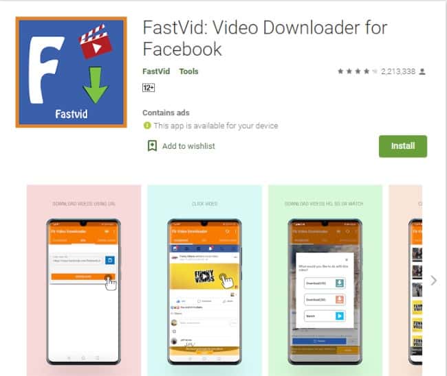 FastVid: Video Downloader for Facebook