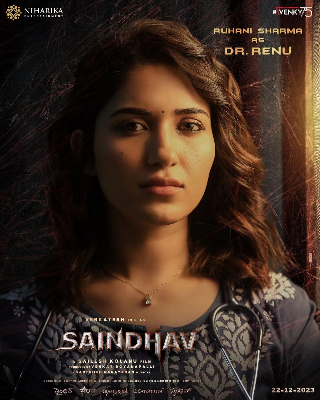 Saindhav Movie Poster