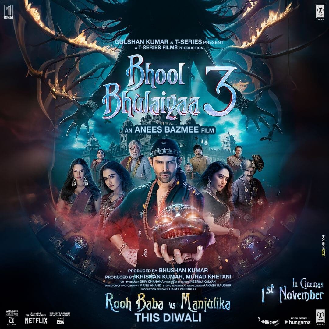 Top 50 Highest Grossing Indian Movies of All Time 33 Bhool Bhulaiyaa 3 Movie Poster