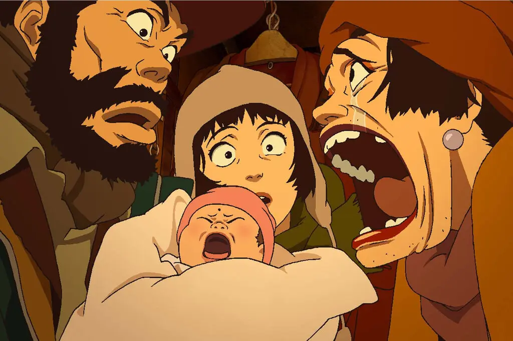 35 Best Animated Christmas Movies to Watch This Holiday Season 8 Tokyo Godfathers Movie Poster (2003)
